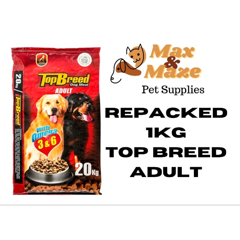 TOP BREED ADULT DOG DRY FOOD REPACKED 1KG FEB 2024 EXPIRATION DATE