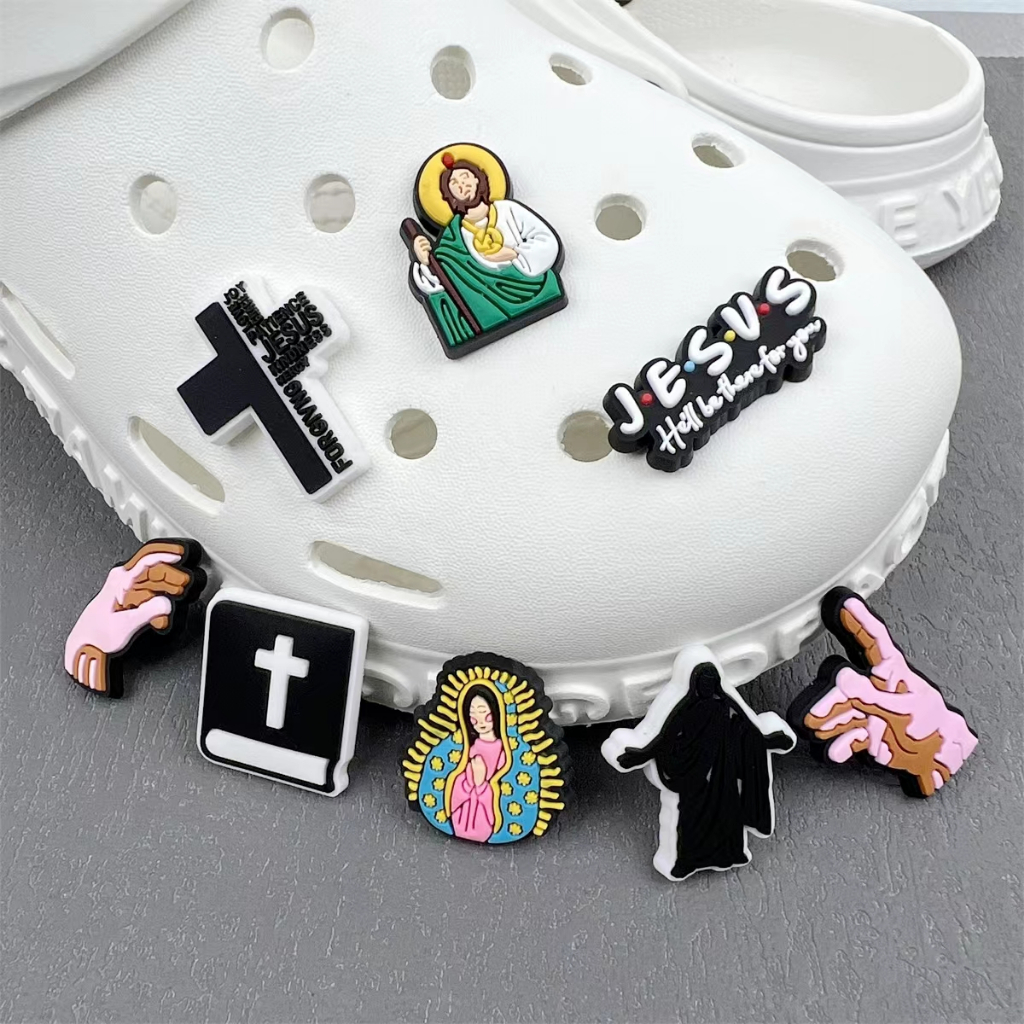 religion 8pcs set Shoe charms jibbitz Crocs Shoe Accessories Cartoon