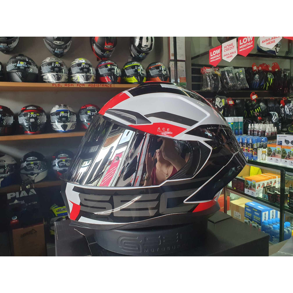 Sec Ace Sport Helmet Full Face Dual Visor Shopee Philippines