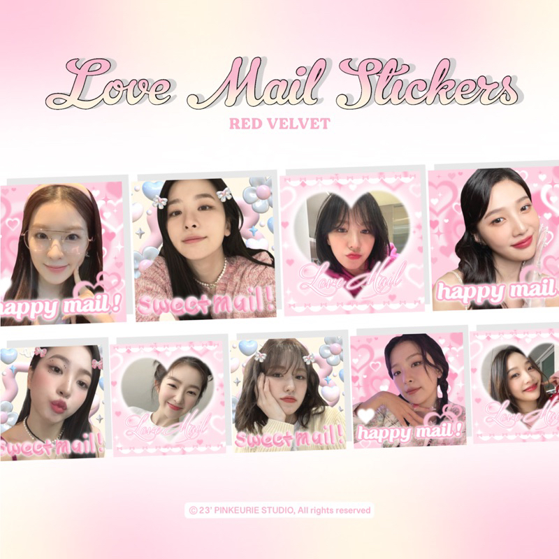 Red Velvet Love Mail Sticker Prikula Sticker Packeging Kpop Korean ...