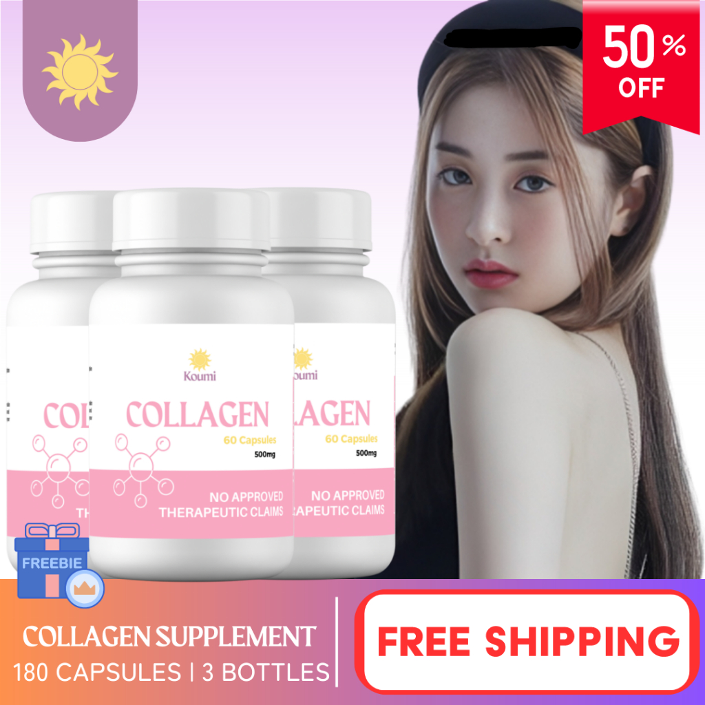 Koumi Collagen Capsule 3 Bottles 180caps Supplement 500mg Improve Skin