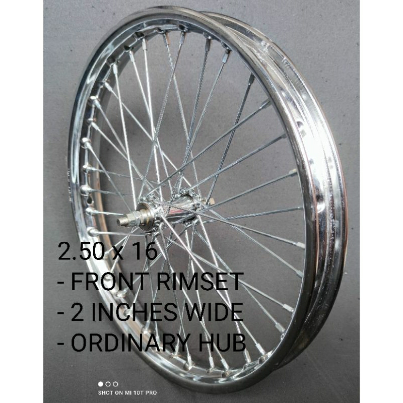 BICYCLE BIKE 20 RIM SET FOR SIDECAR FRONT HUB REAR HUB AND DOUBLE THREAD STEEL RIM SET HEAVY DUTY Shopee Philippines