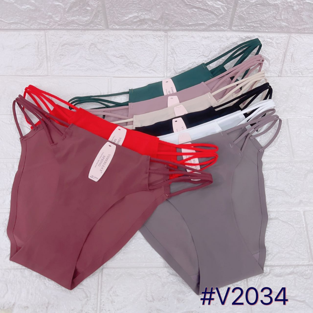 Invisible Seamless Thongs Girls Underwear Slip String Lingerie for Women  Low Waist Panties V2034