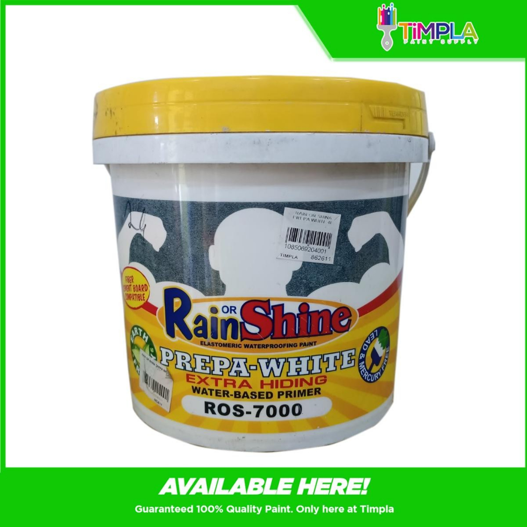 RAIN OR SHINE PREPAWHITE ELASTOMERIC WATERPROOFING PAINT 4L Shopee