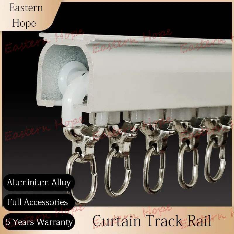 Aluminum Alloy Curtain Track Rail Heavy Duty Curtain Track Rod Ceiling ...