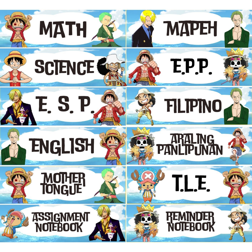 Subjects Label And Name Label Stickers For Notebooks And Books Shopee Philippines 8264