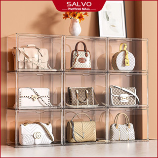 Handbag File Purse Organizer Rack Closet Display 6 Pocket Clear