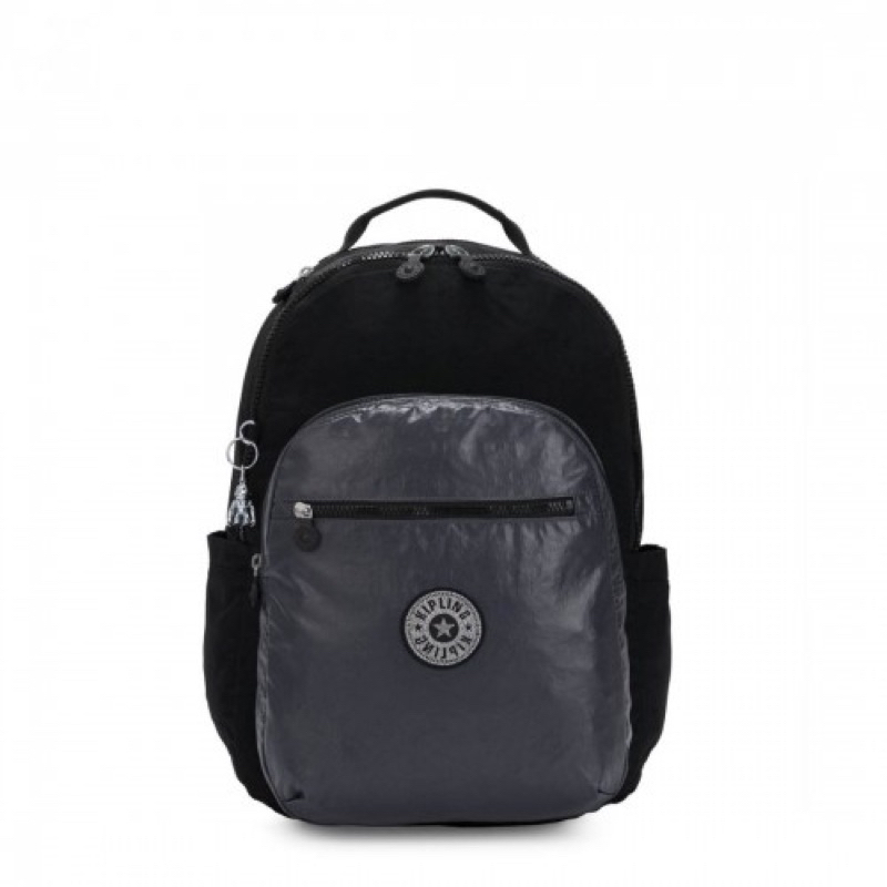Authentic Kipling Seoul Large Backpack Black Metallic Shopee Philippines