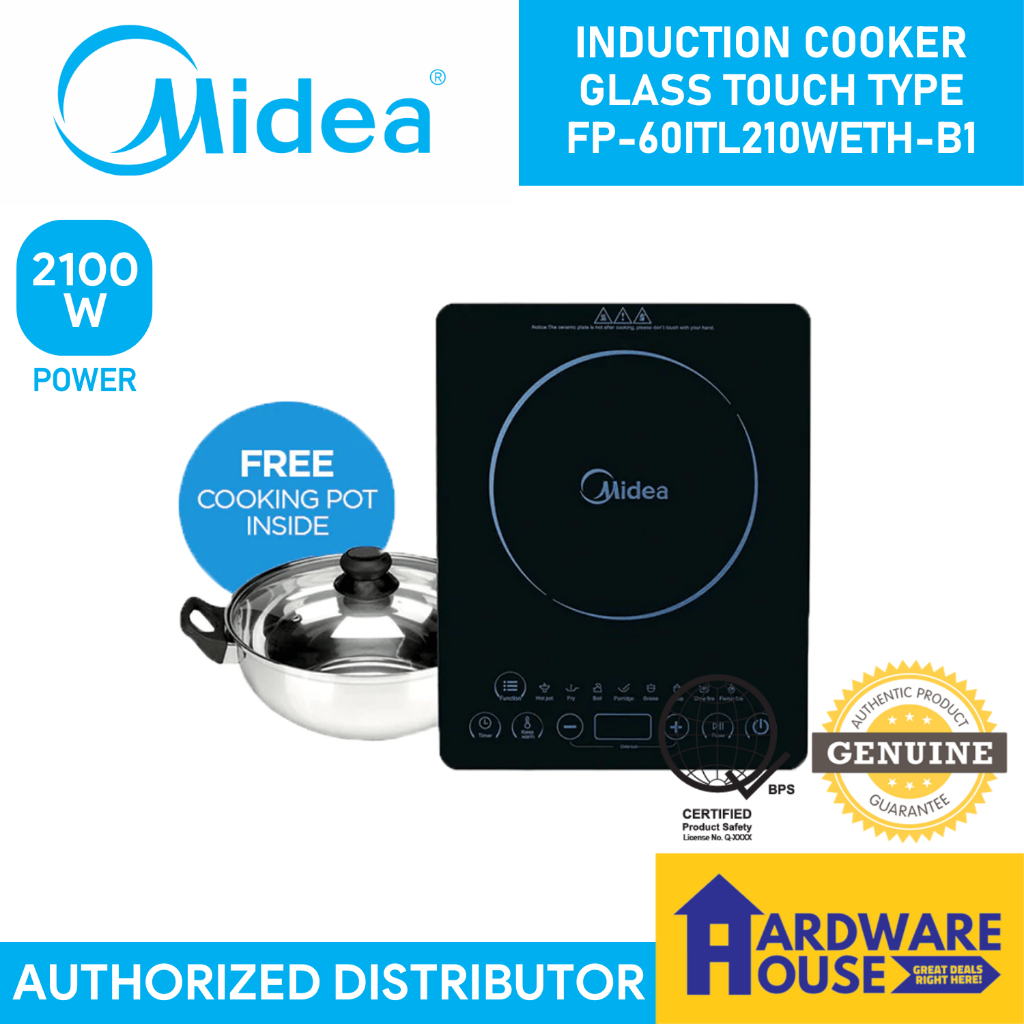 ORIGINAL MIDEA Digital Electric Induction Cooker Glass Touch FREE