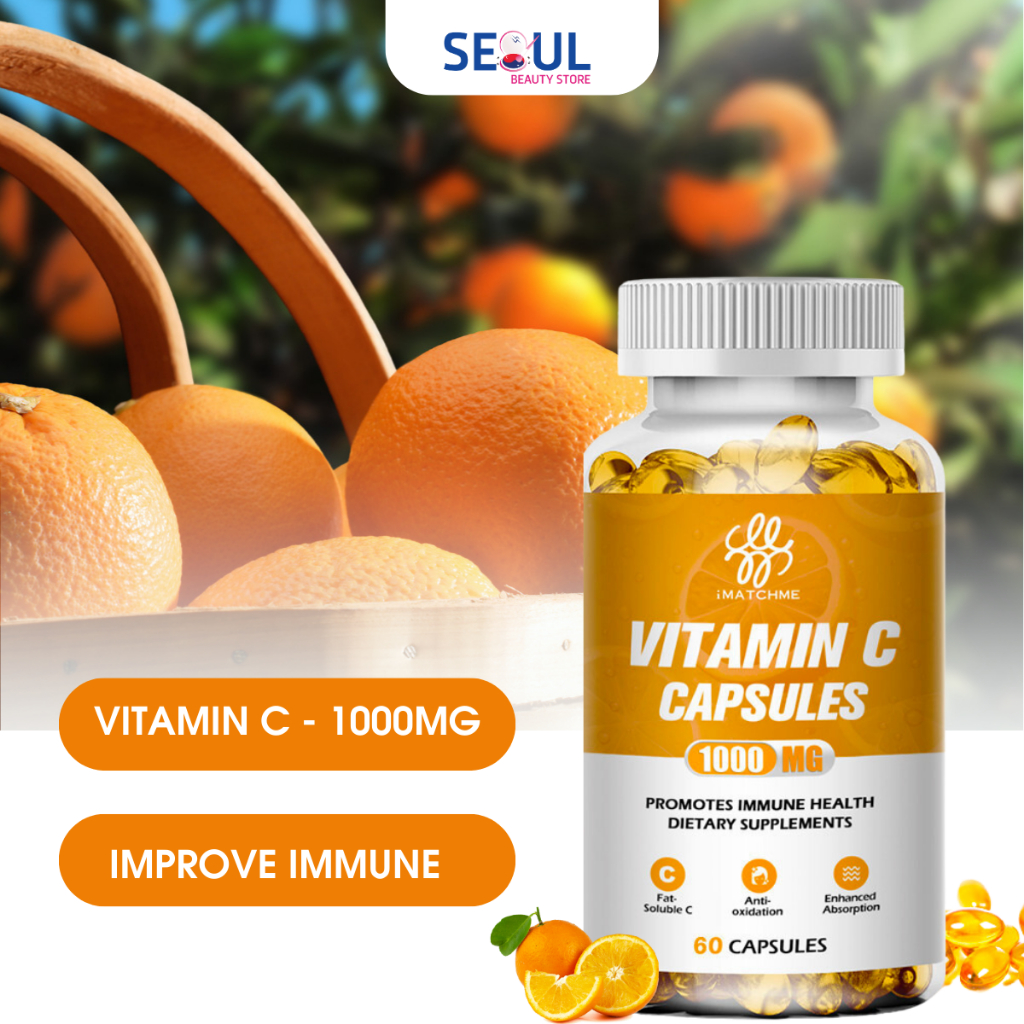 iMATCHME Vitamin C Capsules 1000mg Supplement, Whitening Skin
