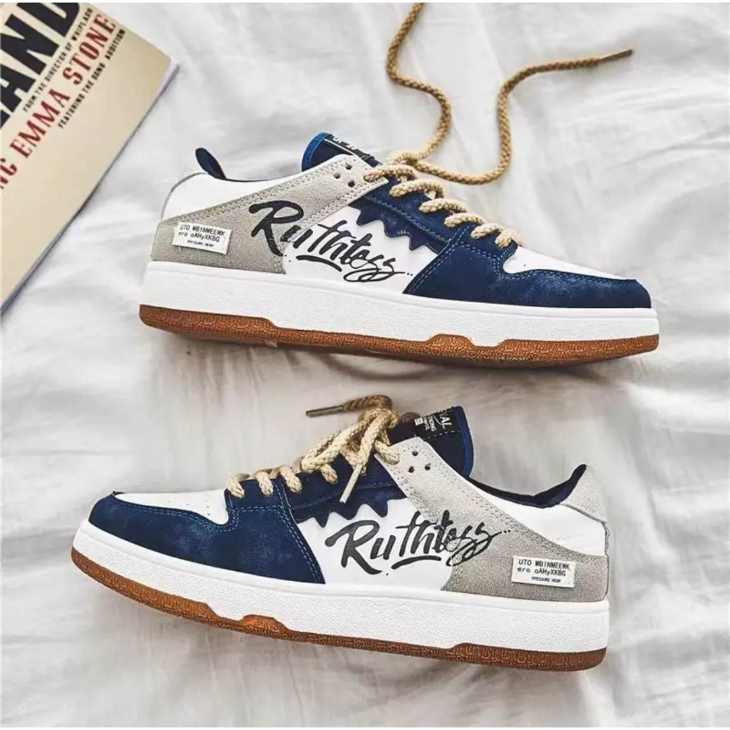 Fashion Style Ruthless Design Low Cut Sneakers For Men #YC02 | Shopee ...