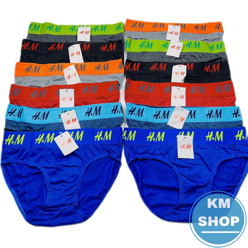 KM High quality H M men brief 12PCS boxer brief Underwear