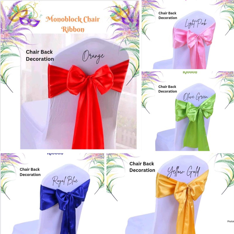 Ribbon for Chair Cover | Pongee Cloth/Satin | Shopee Philippines
