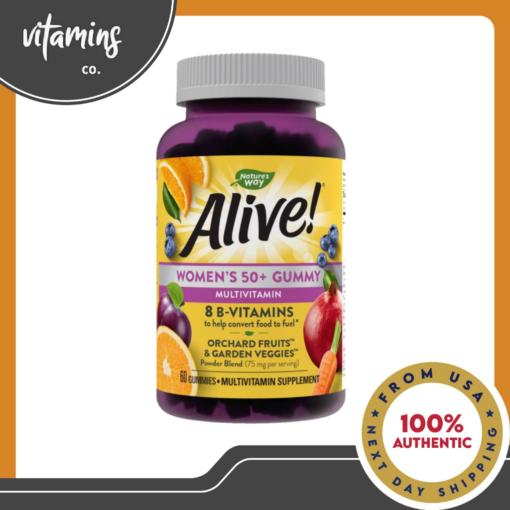 Nature’s Way Alive Women’s 50+ Gummy Multivitamins (60 count) Shopee