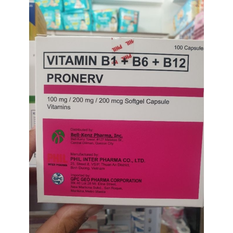 Pronerve Vitamin box of 100's Shopee Philippines