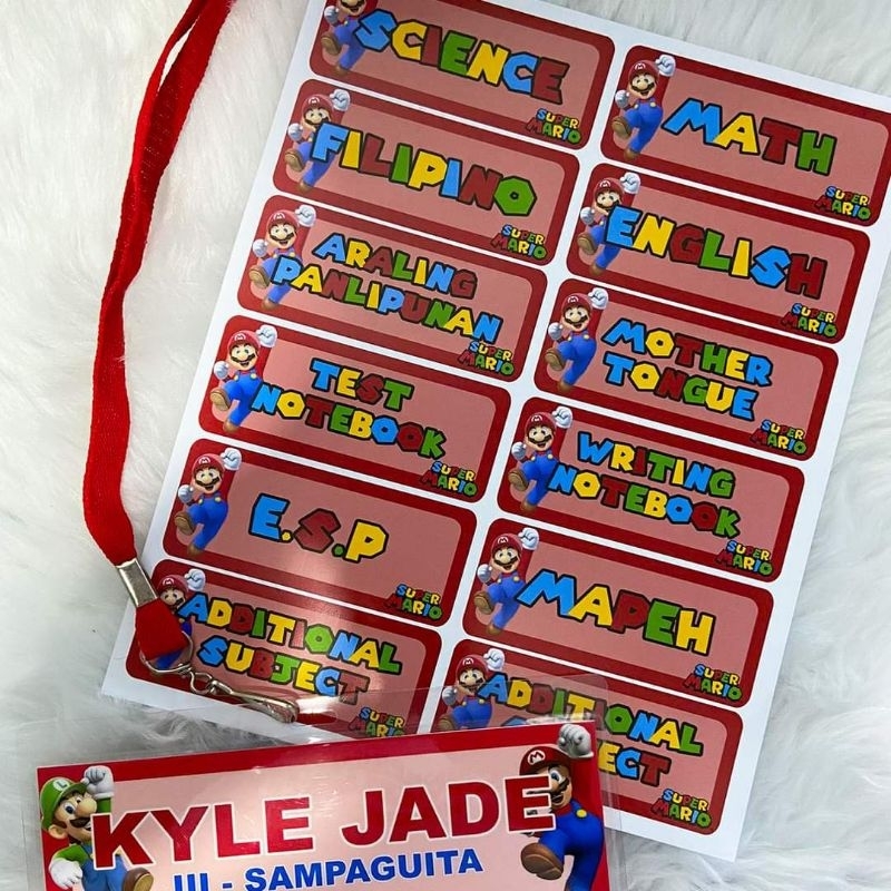 Back to School Name tag Sticker Labels for Book and Notebook | Shopee ...