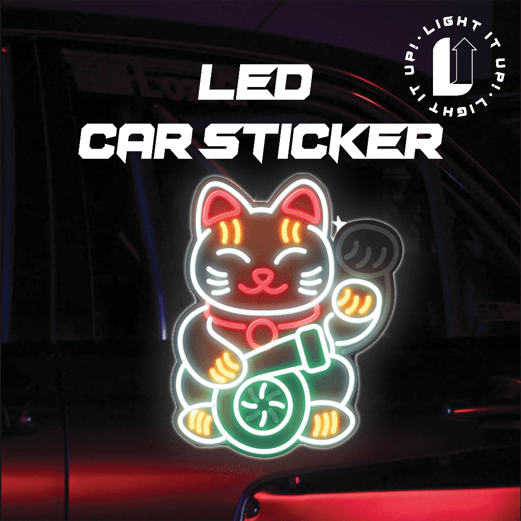 LED Sticker Nitro Cat / Windshield Sticker / Visor Sticker/ Light it Up ...