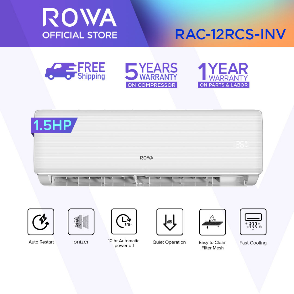 ROWA 1.5 HP Inverter Splittype Aircon RAC12RCSINV Air Conditioner