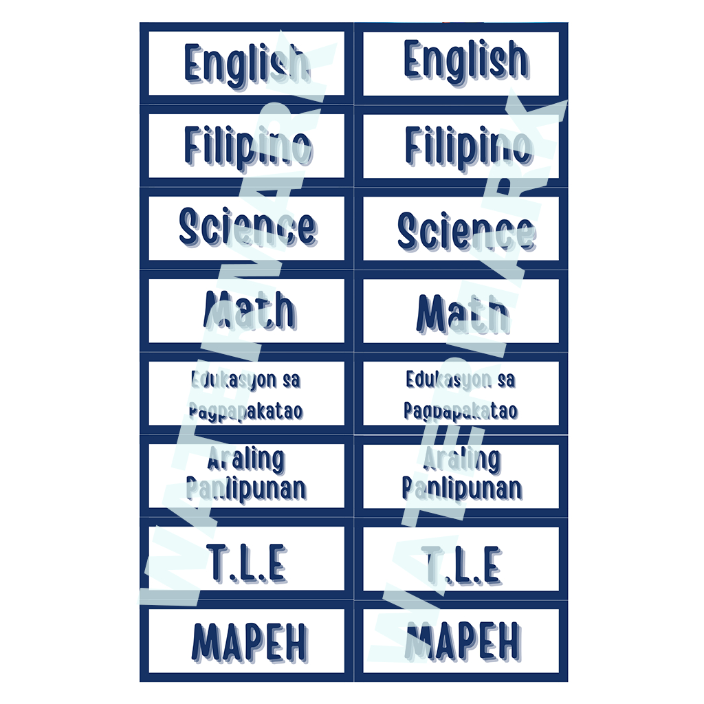 Personalized Subject Label Stickers | Shopee Philippines
