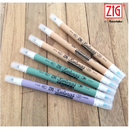 ZIG Kuretake Emboss Pen Marker For Calligraphy Embossing, Lettering