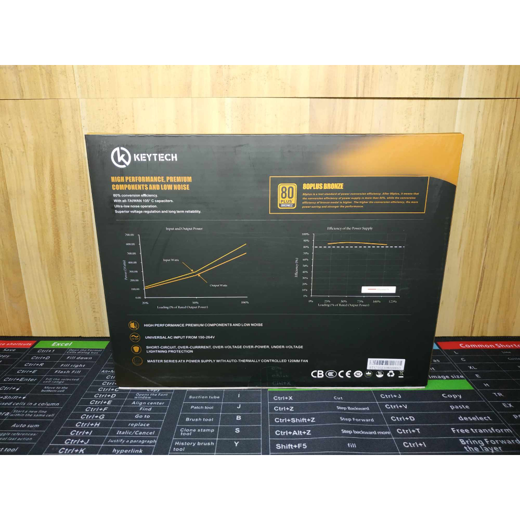 Keytech BTS 750w 80+ Bronze TR PSU Bnew 1yr warranty original 750w 80 ...