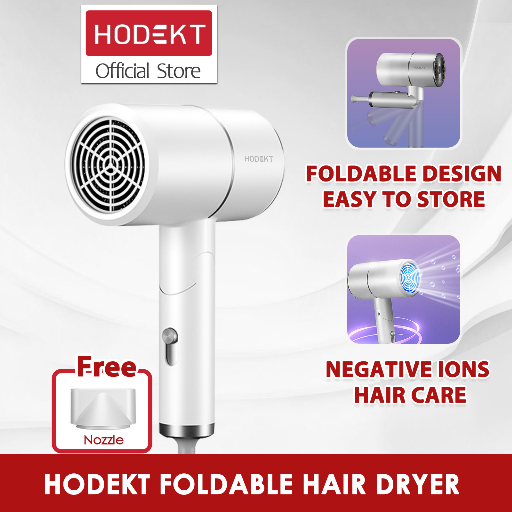 HODEKT Foldable Hair Dryer Portable Blower Professional Beauty Hair ...