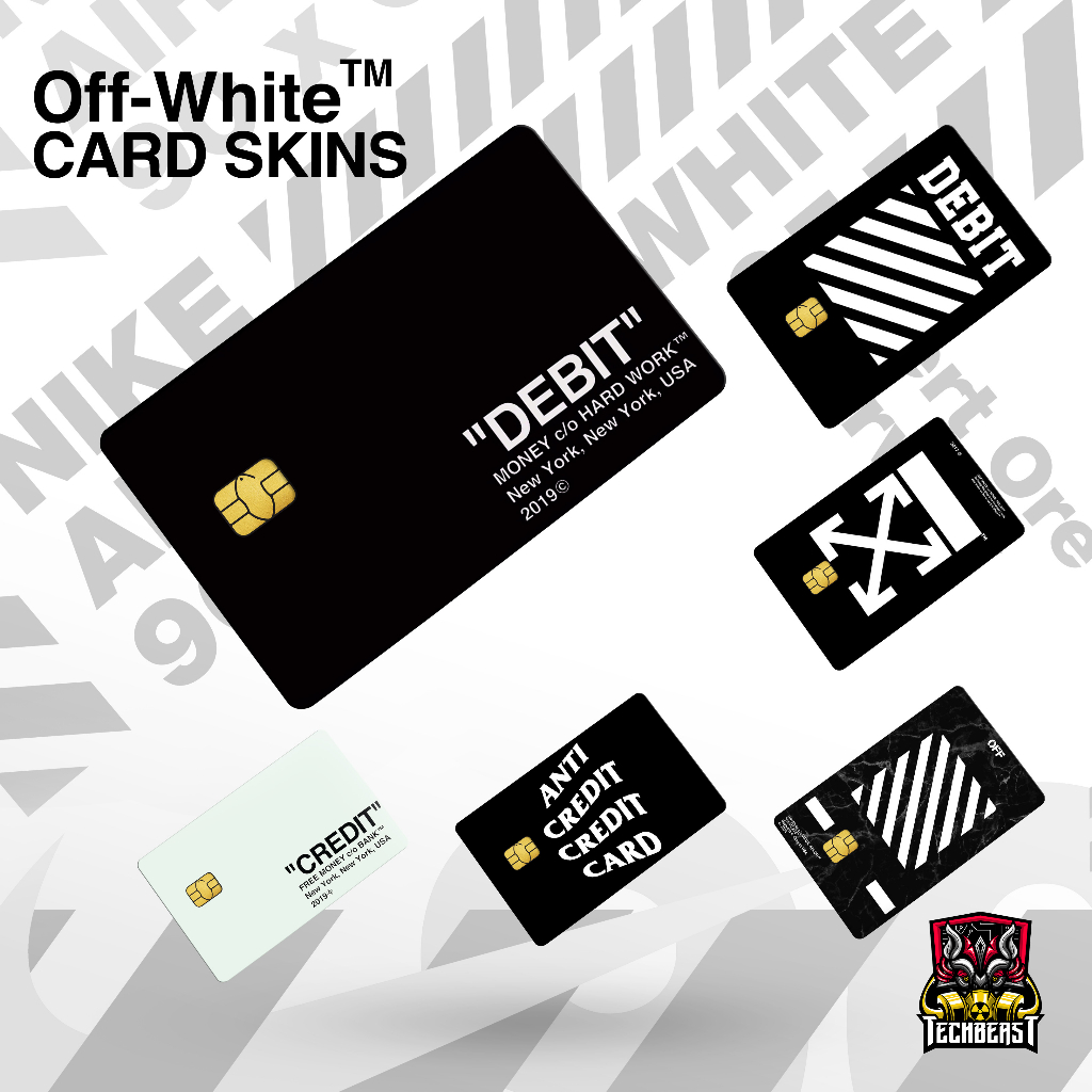 3M OFF-WHITE ATM Debit Credit Beep Card Skin Vinyl Sticker Techbeast ...