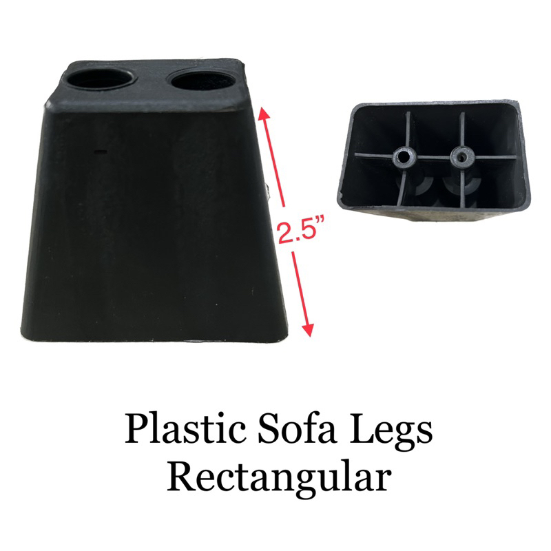 Plastic Sofa Legs Sofa Footings Black (Rectangular & Square) Shopee