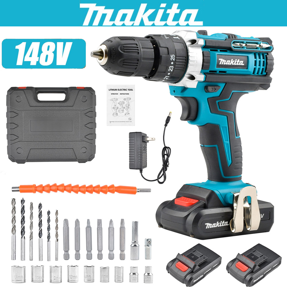 Makita Cordless Impact Drill set power tool heavy duty Cordless Drill ...