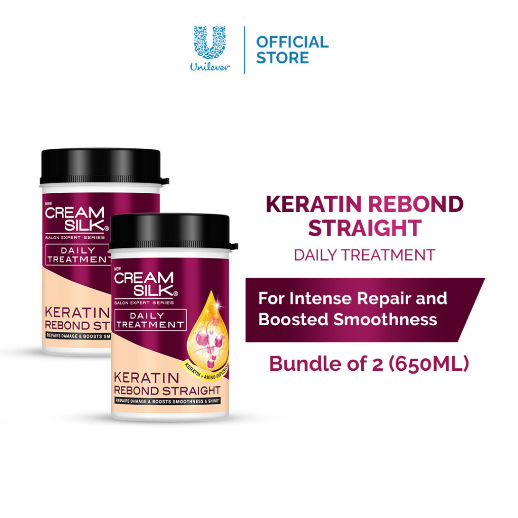 Cream Silk Treatment Keratin Rebond Straight 650ml x2 Shopee Philippines
