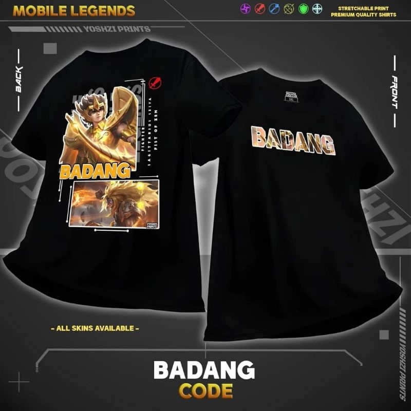 ML SHIRTS CECILION / BADANG / VALE / PHARSA / YIN ANY HEROES AVAILABLE ...