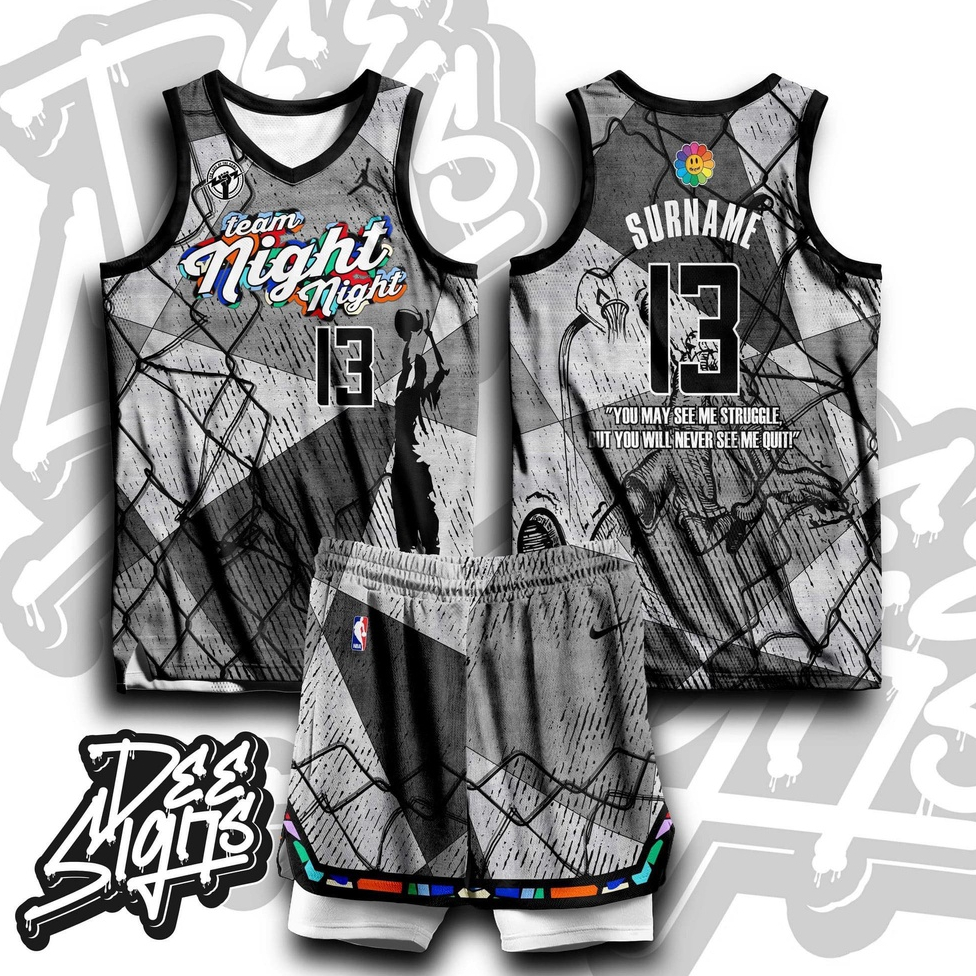 TEAMNIGHTS01 BASKETBALL JERSEY FREE CUSTOMIZE OF NAME AND NUMBER ONLY FULL SUBLIMATION Shopee