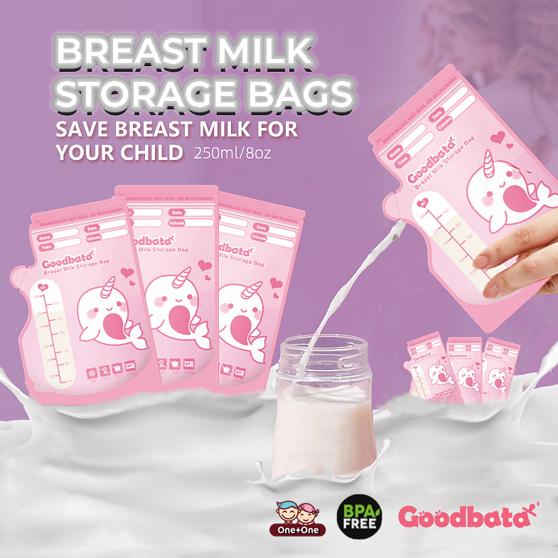 Goodbata Breastmilk Storage Bag 30pcs/Box Double Lock 8oz bag susu