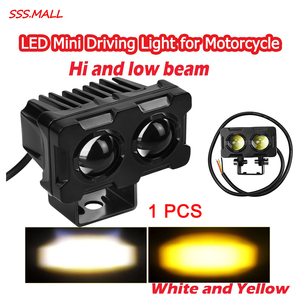 45W Dual Color Fog Ligh Mini LED Motorcycle Fog Light Mounting Bracket