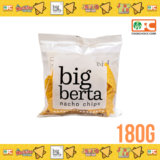 NOW YOU CAN TASTE THE DIFFERENCE! Big Berta Nacho Chips 180g (plain