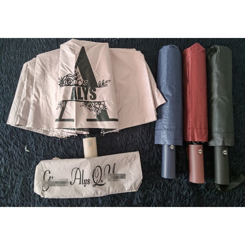 Personalized Automatic Umbrella. FREE HTV permanent monogram and full name Shopee Philippines