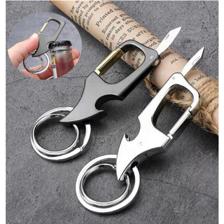 1pc Multi-functional Stainless Steel Folding Bottle Opener And Can Opener -  Perfect For Camping And Daily Use
