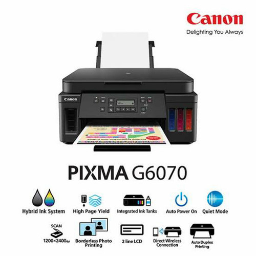 Canon PIXMA G6070 Refillable Ink Tank Wireless All-In-One for High ...