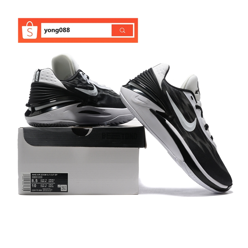 100 Original Nike Zoom GT Cut 2 Coconut Black Sport Basketball Shoes for Women and Men Shopee