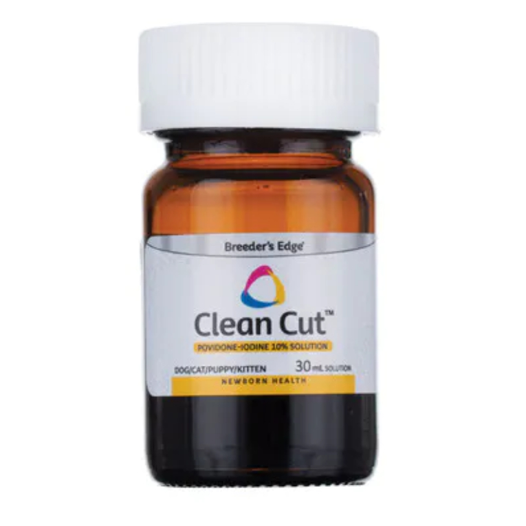 Breeders Edge Clean Cut Iodine Antiseptic Solution for Newborn Puppies