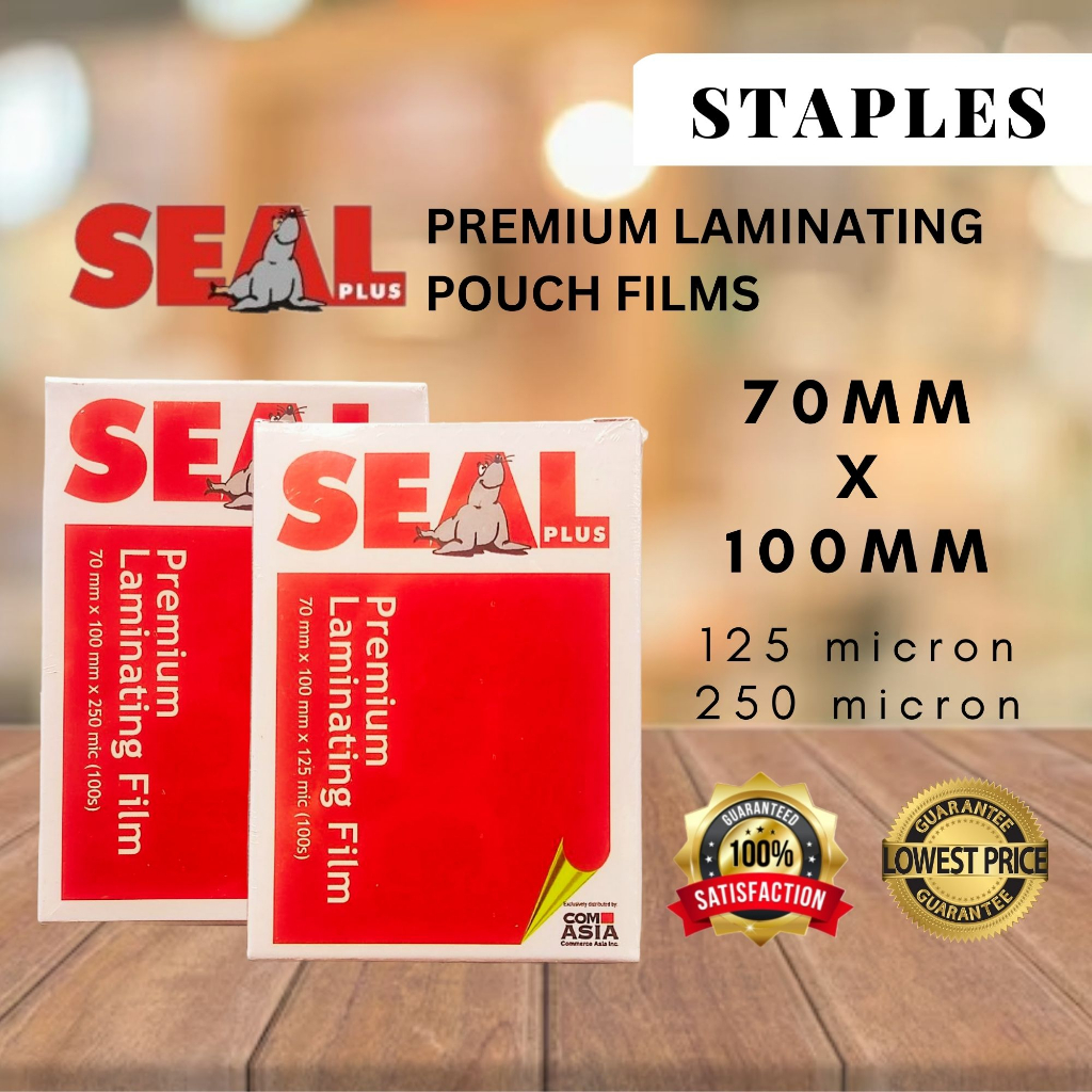 Seal Plus Premium Laminating Pouch Films, 70 x 100 mm, 125 & 250 microns Shopee Philippines