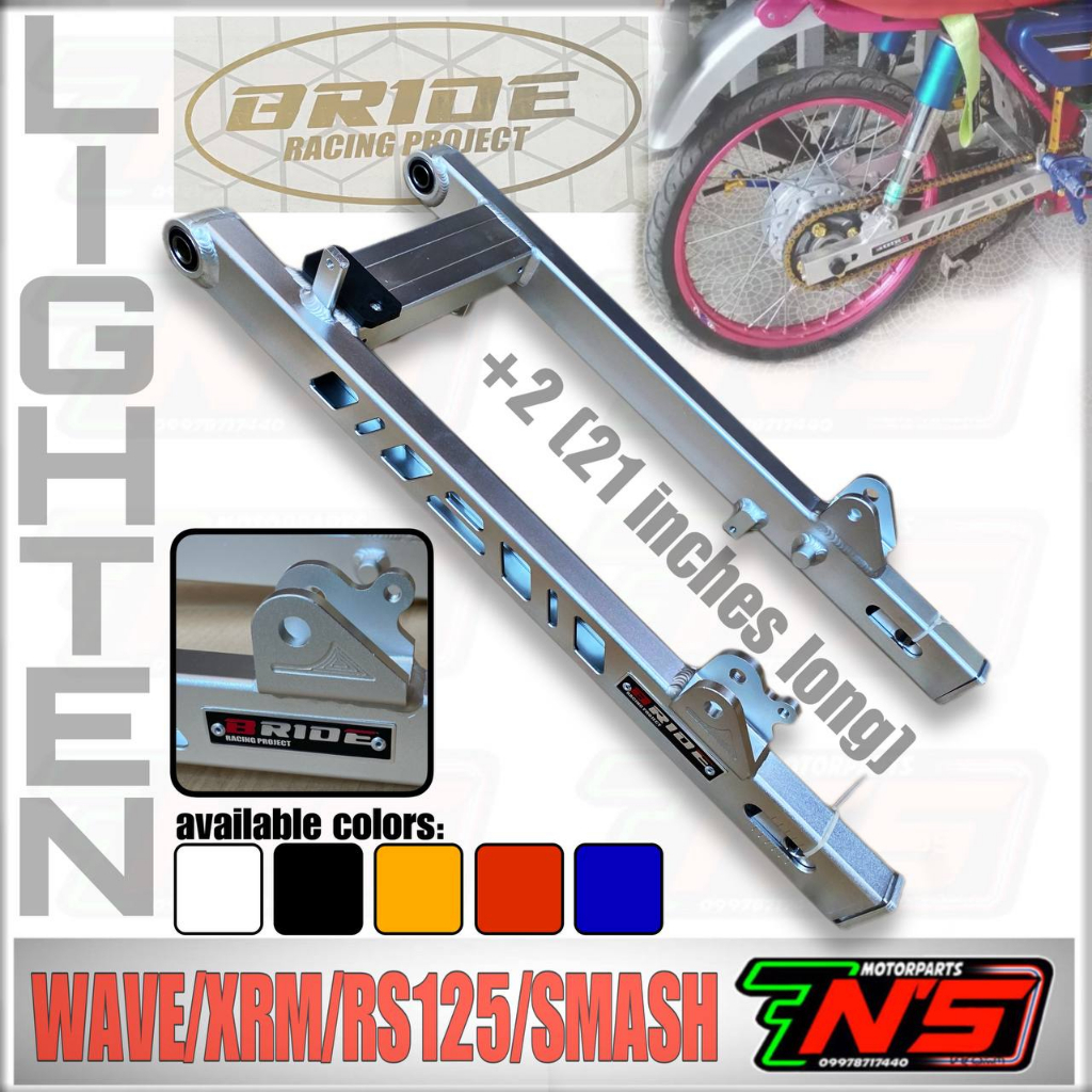 7N's Lighten Swing Arm Alloy BRIDE Slotted +2 Alloy Xrm, Wave, Rs125