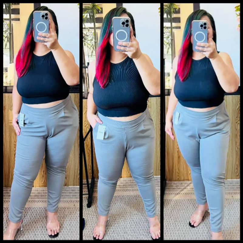 PLUS SIZE SKINNY PANTS | Shopee Philippines