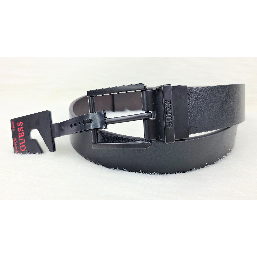 Guess 11GO01X003 Black/Brown Small/SIze 3032 Leather Men's Reversible