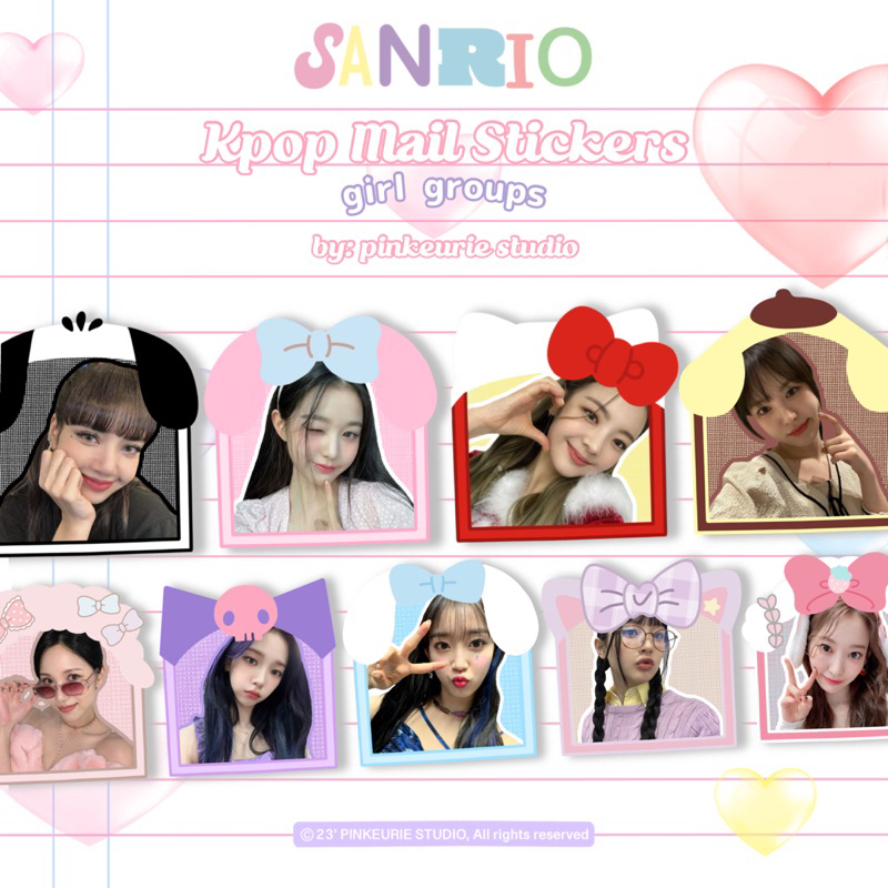 Girl Group Sanrio K-pop Mail Sticker Prikula Sticker Packeging Sticker ...