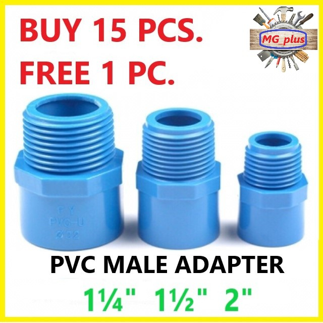 PVC Blue Male Adapter Blue Fittings 1 1/4