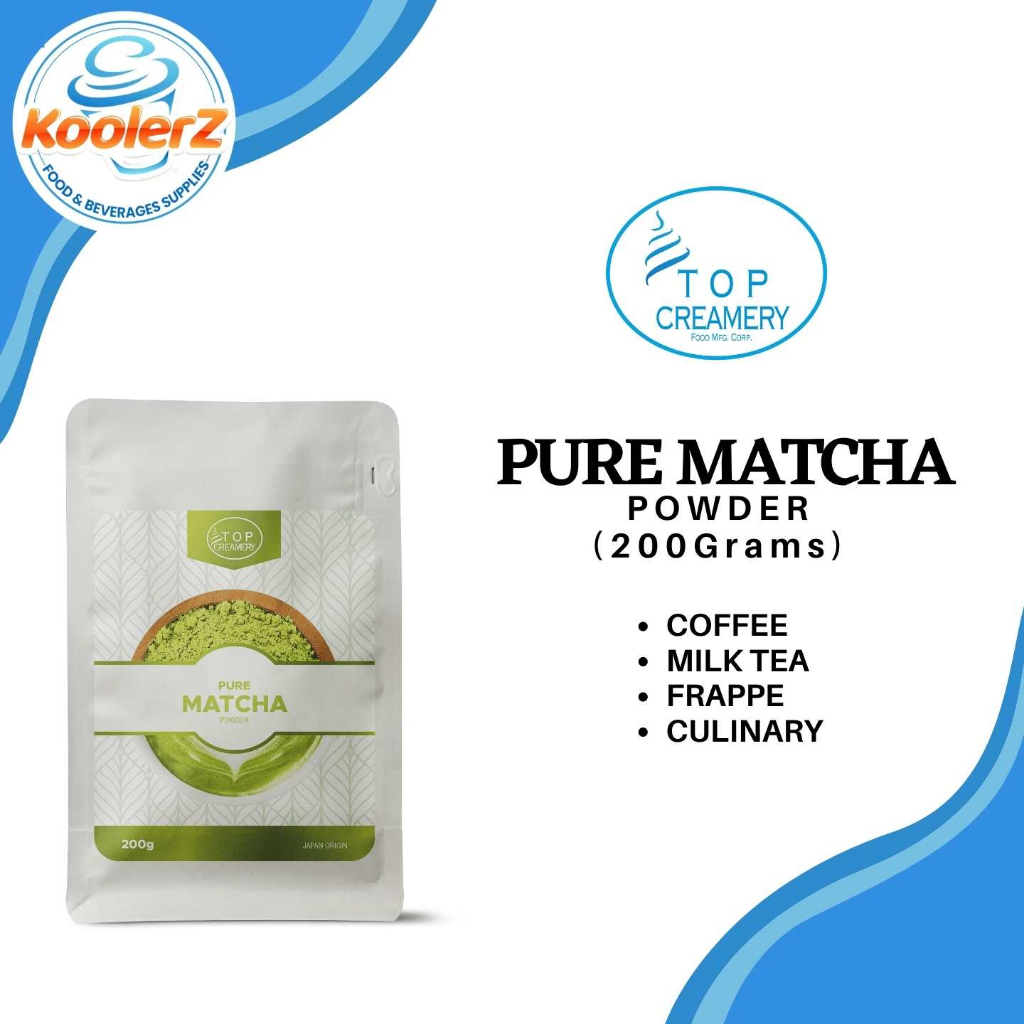 Top Creamery Pure Matcha Powder 200g Shopee Philippines