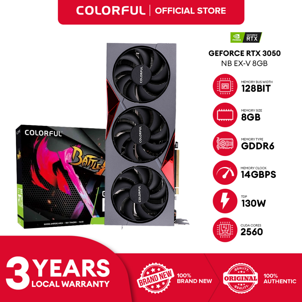 Colorful GeForce RTX 3050 8GB Graphics Cards Shopee Philippines