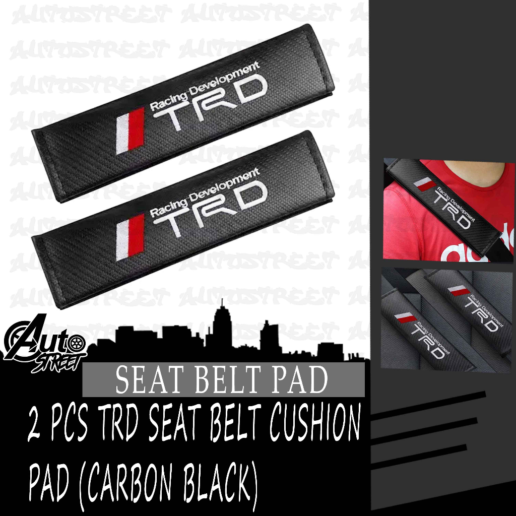TRD Seat Belt Cushion Pad (Carbon Black) Shopee Philippines