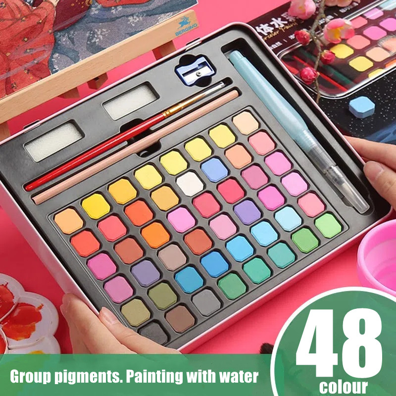 Giorgione 36/48 colors solid water color paint set metal iron box ...